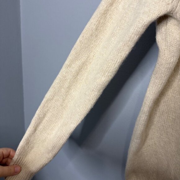 ONE GREY DAY danny v neck pullover long sweater in cream size S - Picture 3 of 7